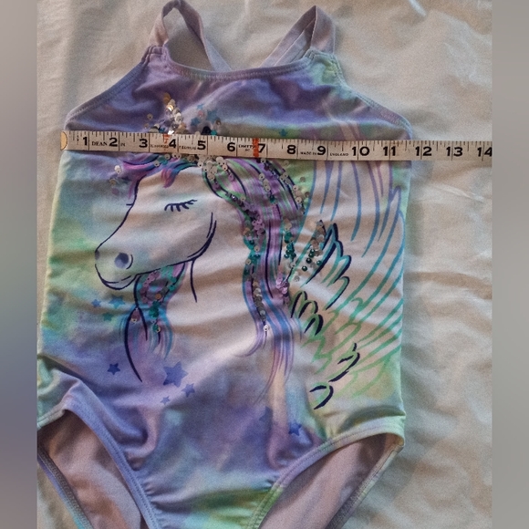 Wonder Nation Unicorn One Piece Swimsuit Size 7/8 - Picture 9 of 9